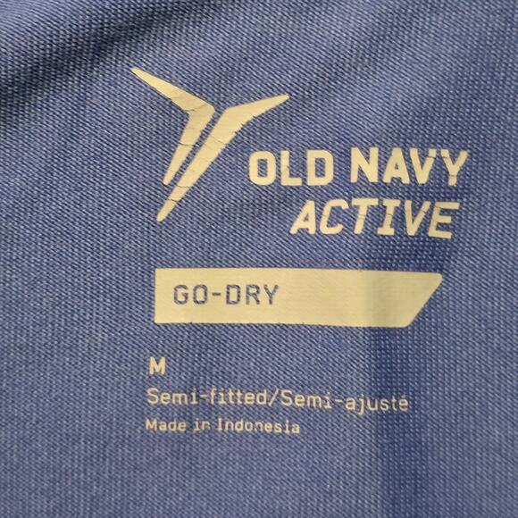 Old Navy Active Go-Dry 1/4 Zip Solid Pullover Women’s Medium Blue Delphinium - Picture 3 of 7